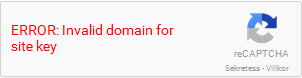 Ugyldig captcha