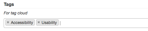 Example metadata multiple selection