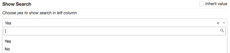 Metadata type Single selection