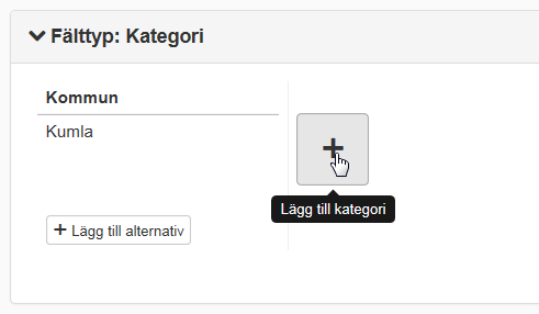 Lägg till ytterligare en Kategori