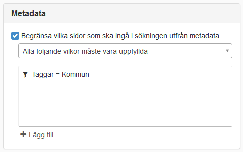 Metadatabegränsning