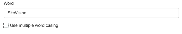 No multiple word casing