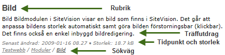 Sökväg, tidpunkt & storlek