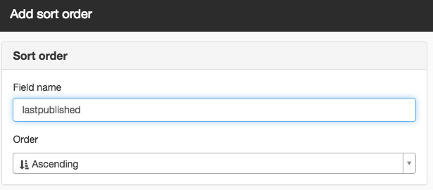 Add sorting