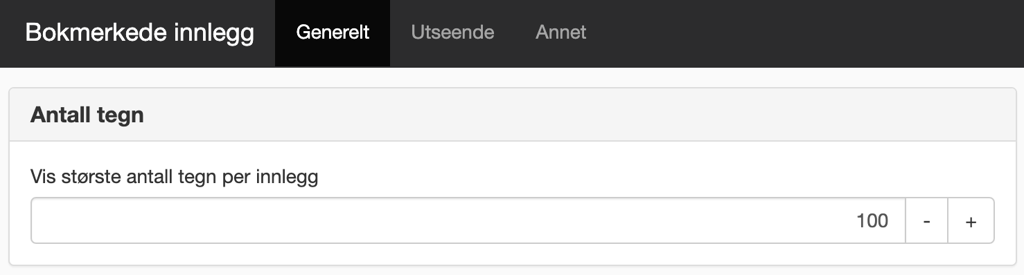 Fanen Generelt i modulen Bokmerkede innlegg