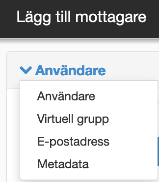 Lägg till fler typer av mottagare
