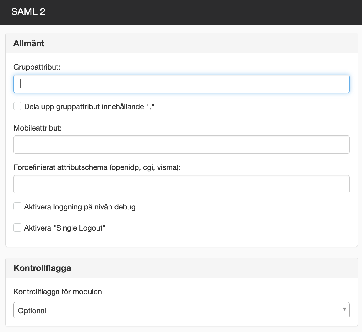 SAML modul