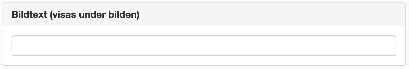 Inställning för bildtext