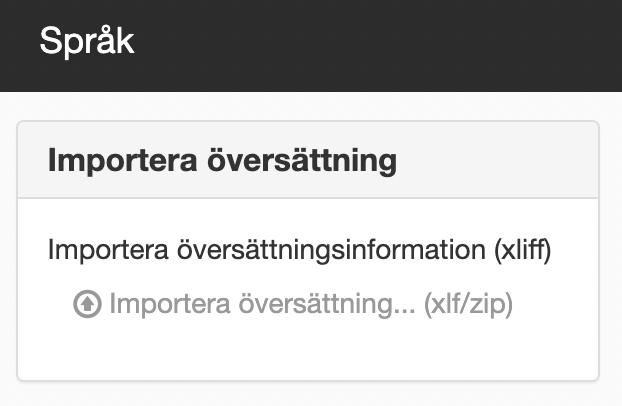 Importera översättning
