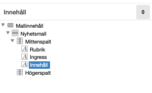 Nyhetsmallens struktur