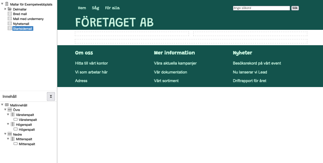 Färdig startmall