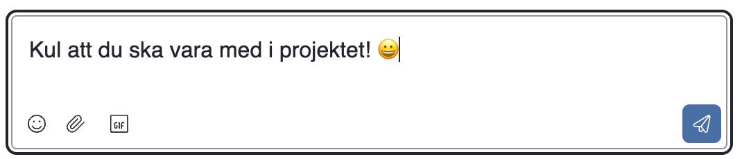 Meddelande med emoji