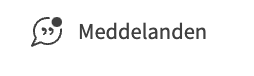 Nytt meddelande visas med svart plupp