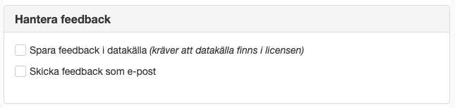 Hantera feedback