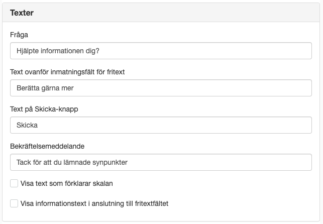 Texter Tyck till