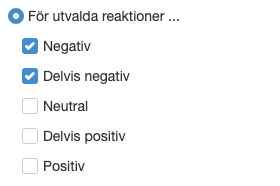 Utvalda reaktioner