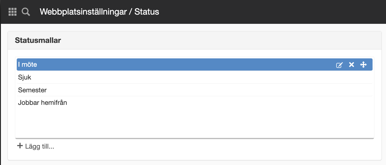 Status på Meddelanden
