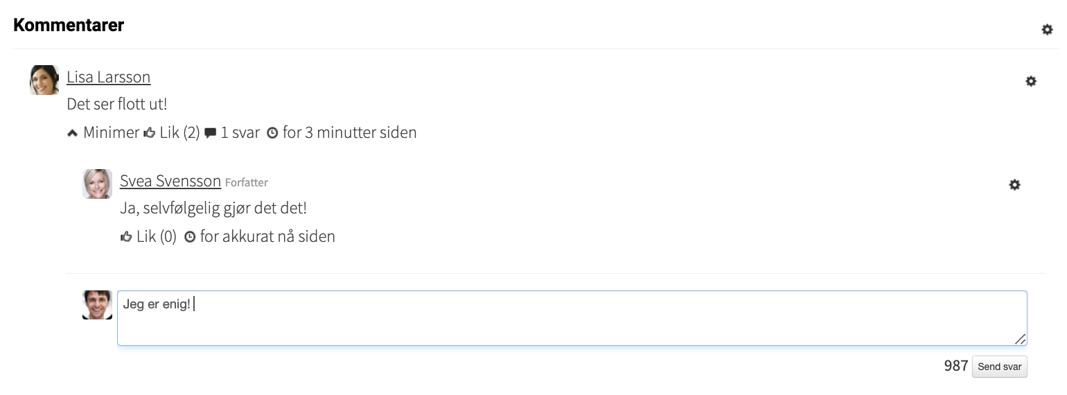 Svar kommentar