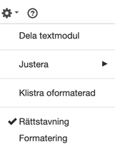 Aktivera rättstavning