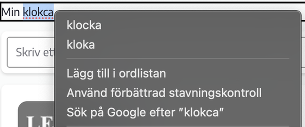 Högerklicka inbyggd webbläsare