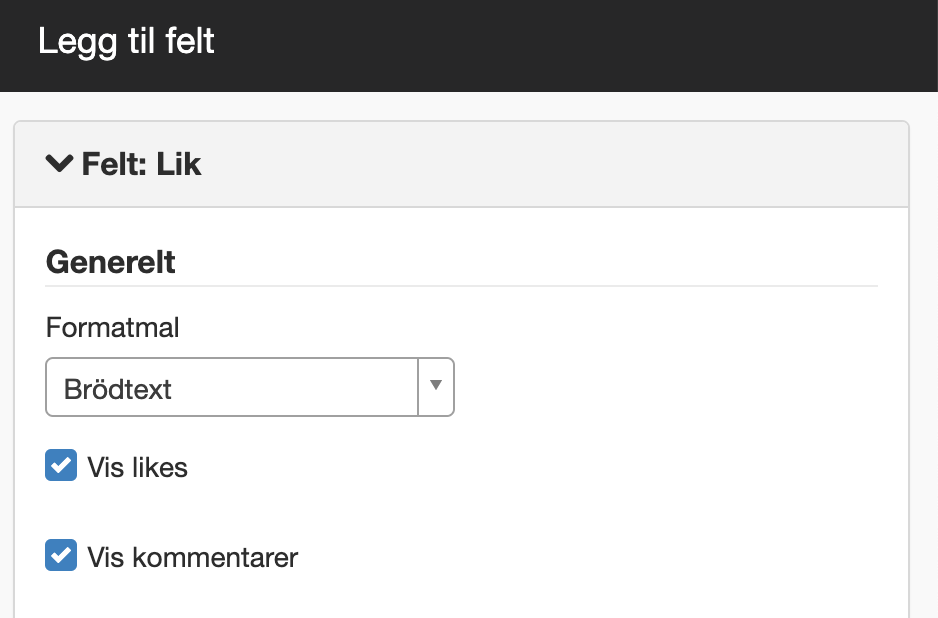 Lik og kommentarer