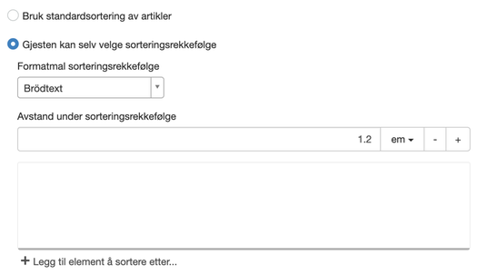 Sortering