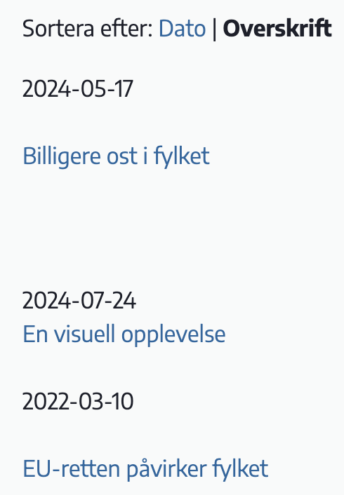 Rubriksortering