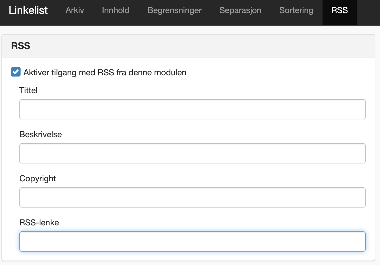 Linkelist rss