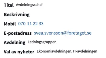 Användarfält utan redigeraknapp