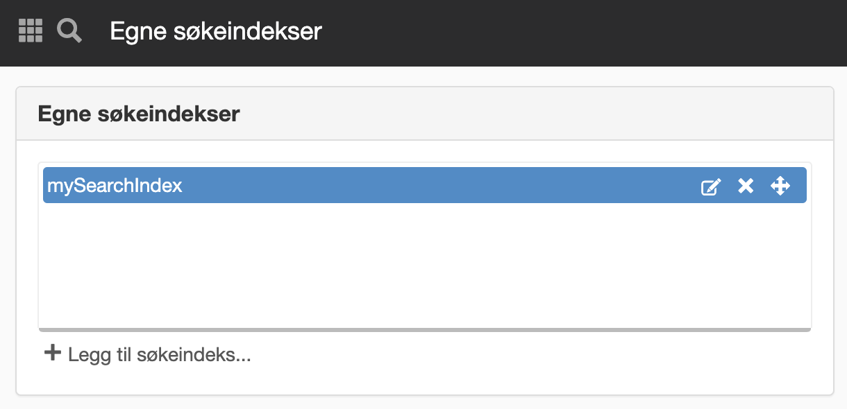 Egne søkeindekser