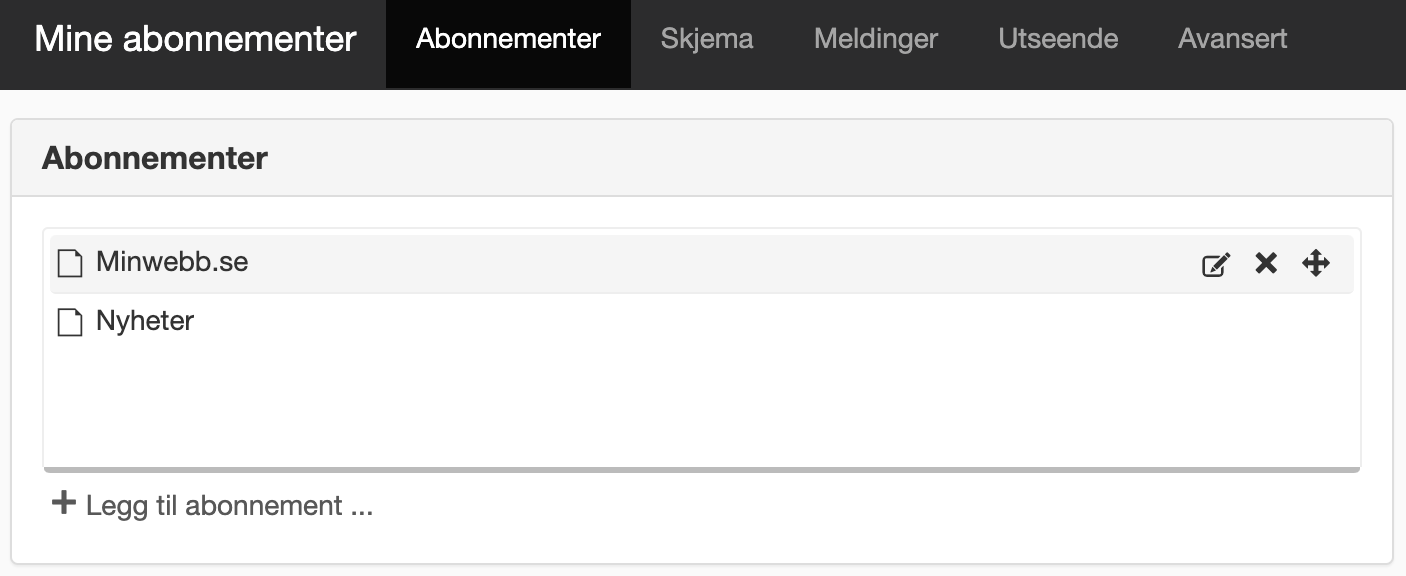 Fanen Abonnementer