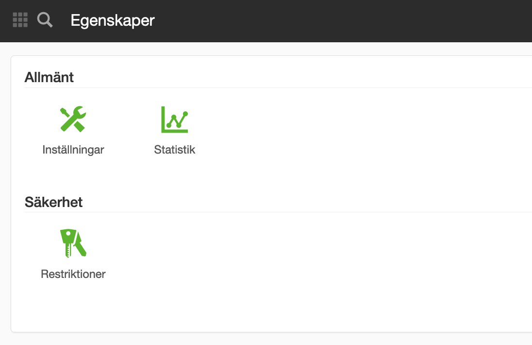 Egenskaper datakälla