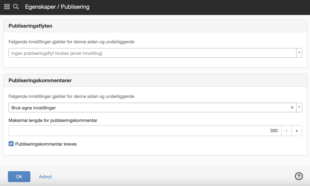 Publiseringskommentarer