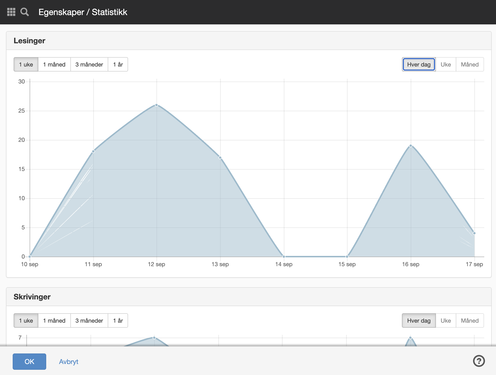Statistikk Data storage