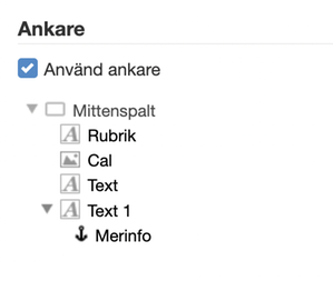 Använd ankare