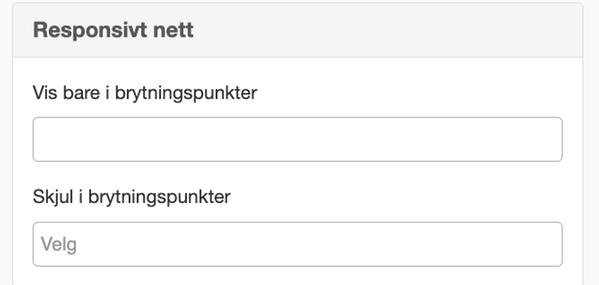 Dialogruta för egenskaper för responsiv webb och grid på modulnivå