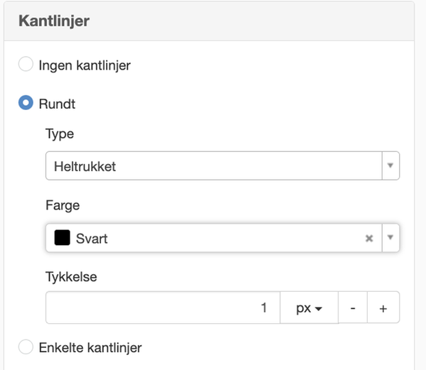 Kantlinjer runt om