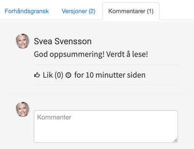 Fanen Kommentarer