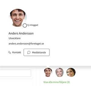 Följare pop up