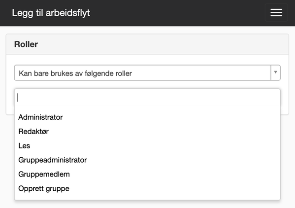 Roller i arbeidsflyt