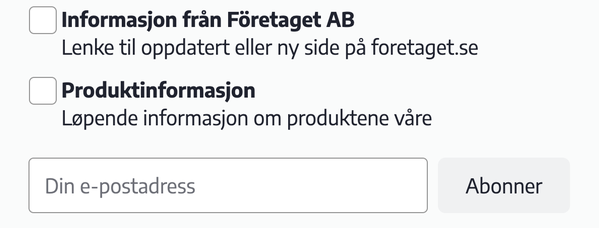 Modulen Abonnementsliste