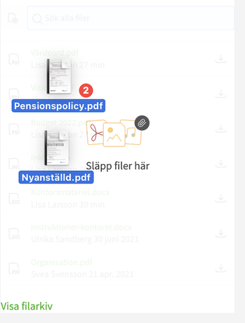 Drag-droppa filer