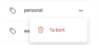 Ta bort etikett