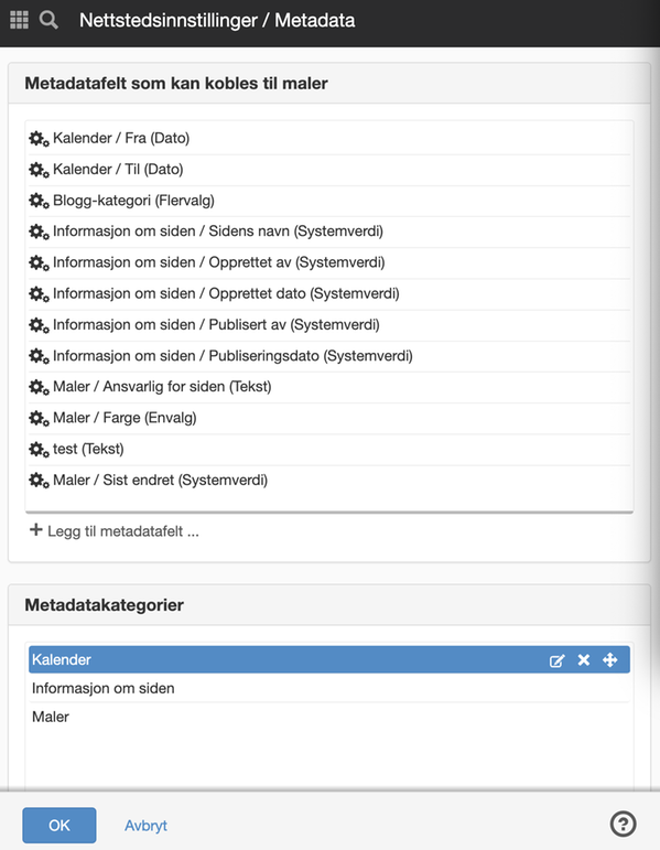 Panelet Metadata