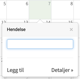 Legg til hendelse