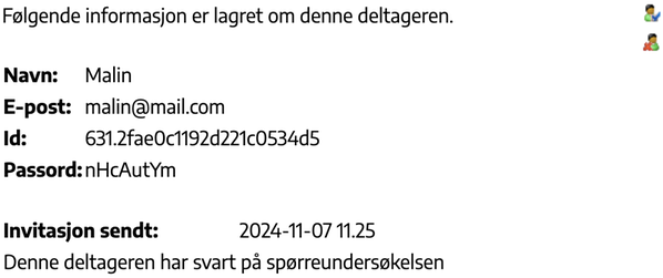Informasjon om deltakerne