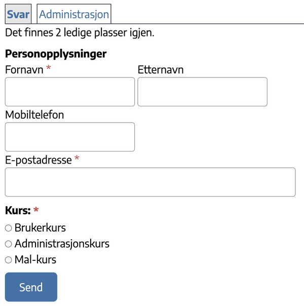 Spørreskjema eksempel