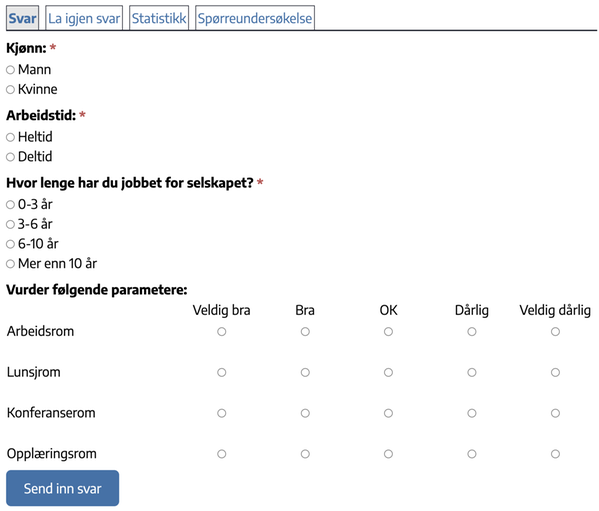 Spørreundersøkelse - eksempel