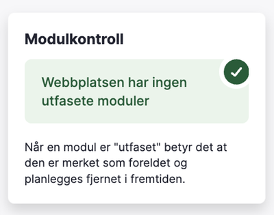 Exempel modulkontroll