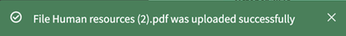 Confirmation uploaded files